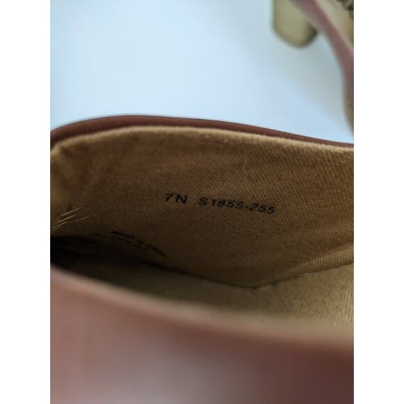 Softwalk Keya Mules Shoes Heels Leather Brown Fall Spring Boho Comfort Size 7N - Picture 10 of 11